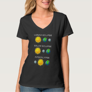Camiseta Eclipse Solar Eclipse Apocalypse Engraçado Ciência