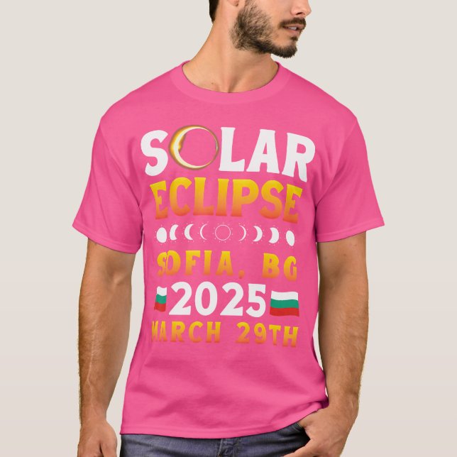 Camiseta Eclipse Solar Em Sofia Bg 2025 Março 29 Astronom (Frente)