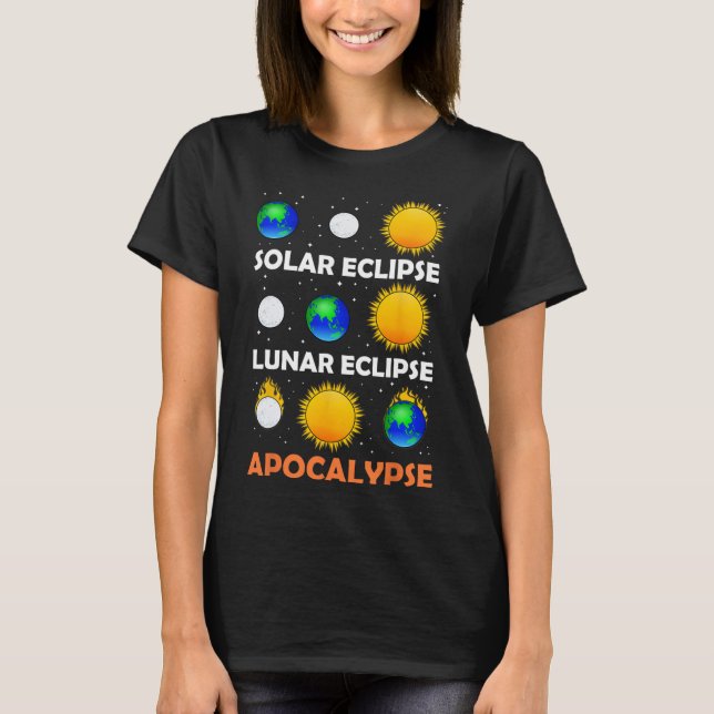 Camiseta Eclipse Solar Espaço do Professor de Ciência Lunar (Frente)