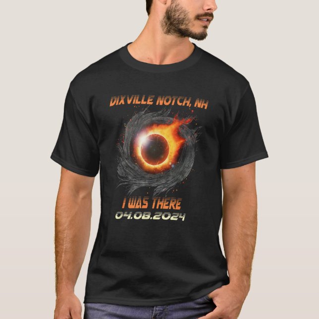 Camiseta Eclipse Solar Eu Estava Lá Em Dixville Entalhe Nov (Frente)