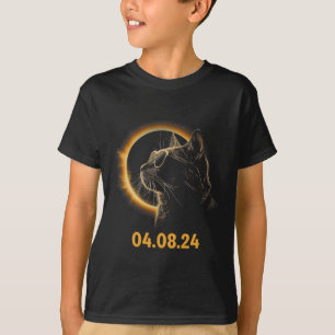Camiseta Eclipse Solar Gato Óculos Eclipse Solar Gatos Engr