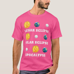 Camiseta Eclipse Solar Lunar Apocalypse Ciência Engraçada A
