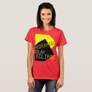 Camiseta Eclipse Solar Modernista Curioso personalizável