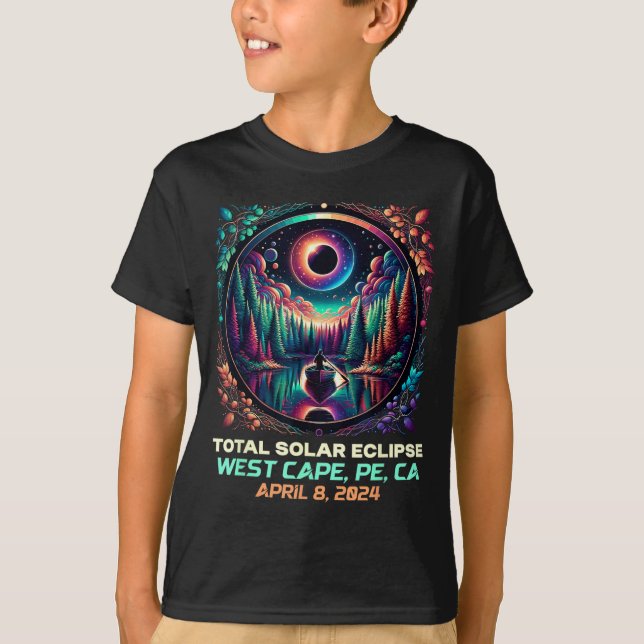 Camiseta Eclipse Solar Navegando West Cape Prince Edward (Frente)