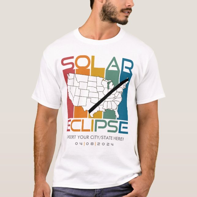 Camiseta Eclipse Solar Souvenir Memento T Personalizado 202 (Frente)
