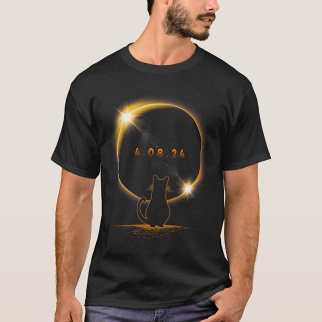 Camiseta Eclipse Solar T Óculos Eclipse Solares Vestindo Ga (Frente)