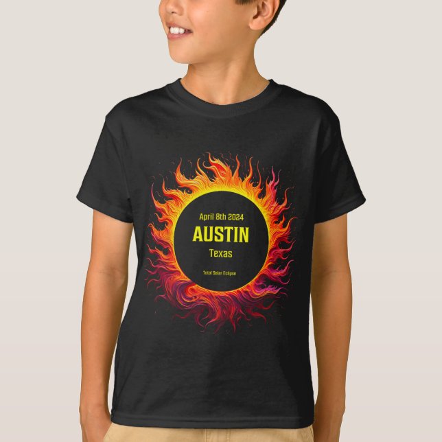 Camiseta Eclipse Solar Total 2024 Austin Texas (Frente)