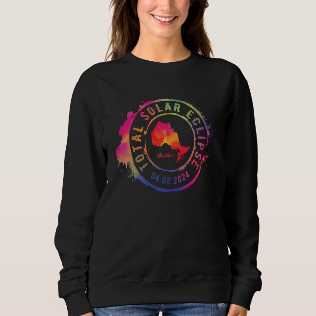 Camiseta Eclipse Solar Total 2024 Canadá Ontário Hamilton T (Frente)