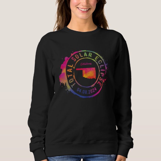 Camiseta Eclipse Solar Total 2024 EUA Oklahoma Totalidade C (Frente)