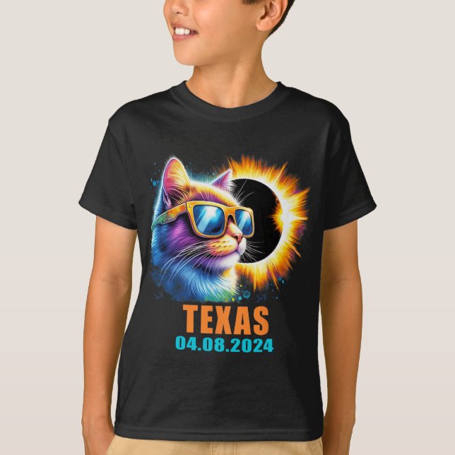 Camiseta Eclipse Solar Total 2024 Gamas de Eclipse Solar de (Frente)