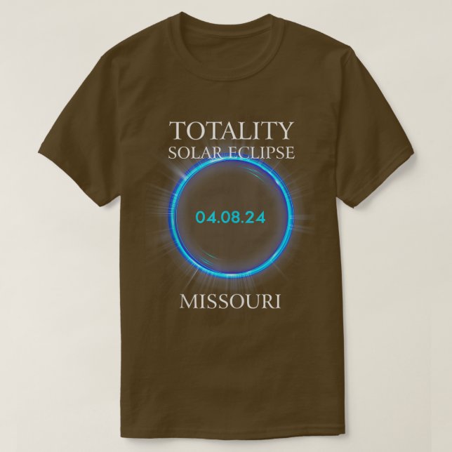 Camiseta Eclipse Solar Total 2024 Missouri 040824 Astronomi (Frente do Design)