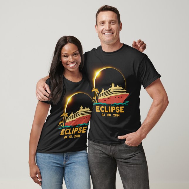 Camiseta Eclipse Solar Total 2024 Navio de Cruzeiro (Unissex)