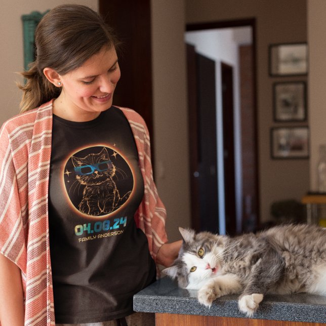 Camiseta Eclipse Solar Total 2024 Óculos Eclipse Solar de G (Criador carregado)