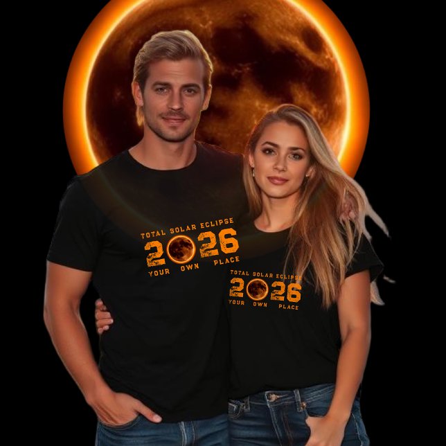 Camiseta Eclipse Solar Total 2026 (Total Solar Eclipse 2026 T-Shirt)