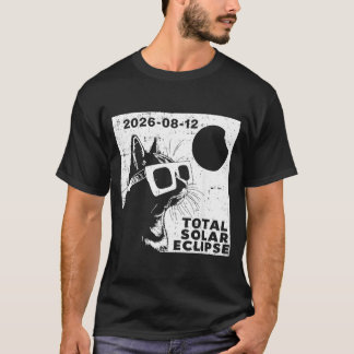 Camiseta Eclipse Solar Total 2026 Amante de Gatos