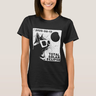 Camiseta Eclipse Solar Total 2026 Amante de Gatos