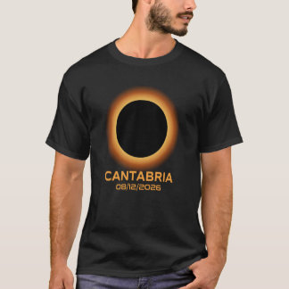 Camiseta Eclipse Solar Total 2026 Cantabria Espanha Totalid