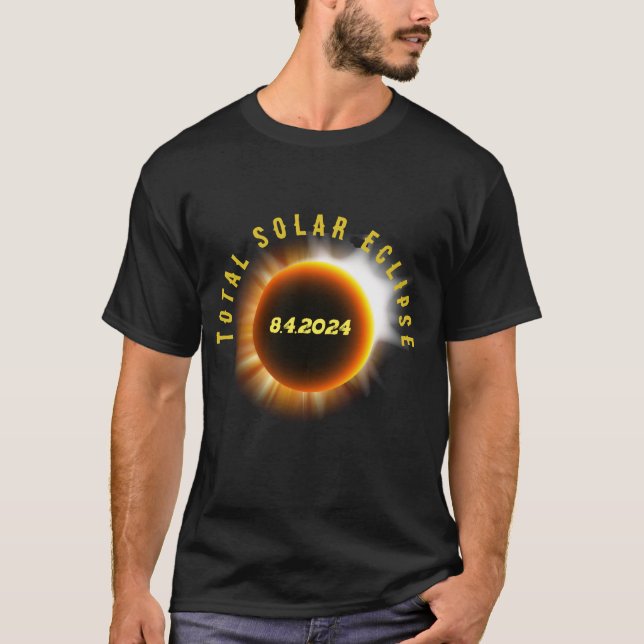 Camiseta eclipse solar total 8/4/2024 EUA (Frente)