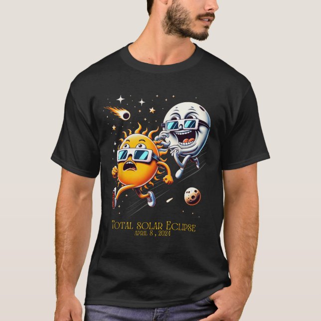 Camiseta Eclipse Solar Total 8-4-2024 Sun Frota Moon Eclips (Frente)