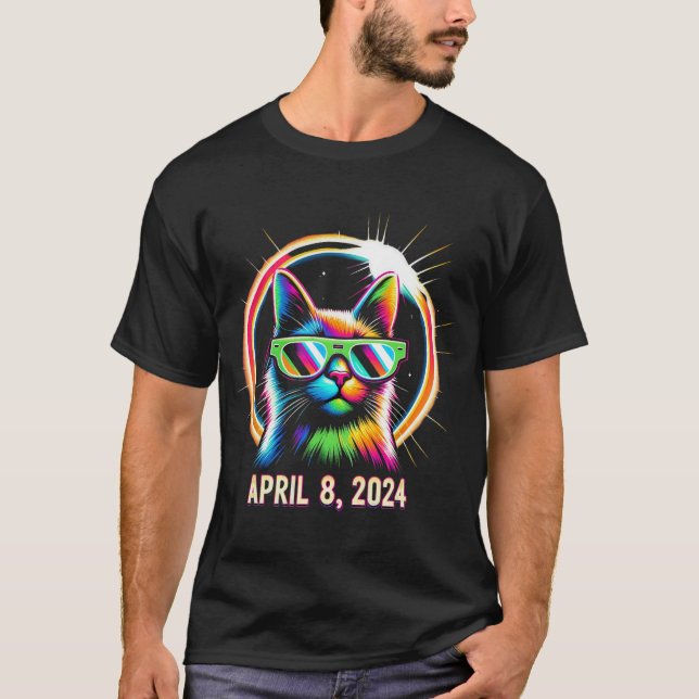 Camiseta Eclipse Solar Total abril 2024 Legal Cat Solar E (Frente)