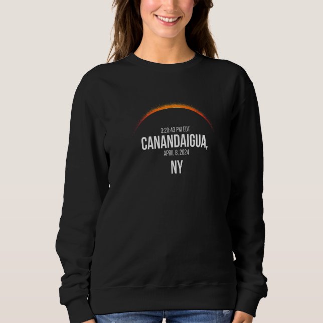 Camiseta Eclipse Solar Total abril 8 2024 Canandaigua Ny (Frente)