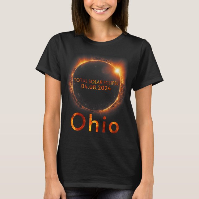 Camiseta Eclipse Solar Total abril 8 2024 Eclipes Solares d (Frente)