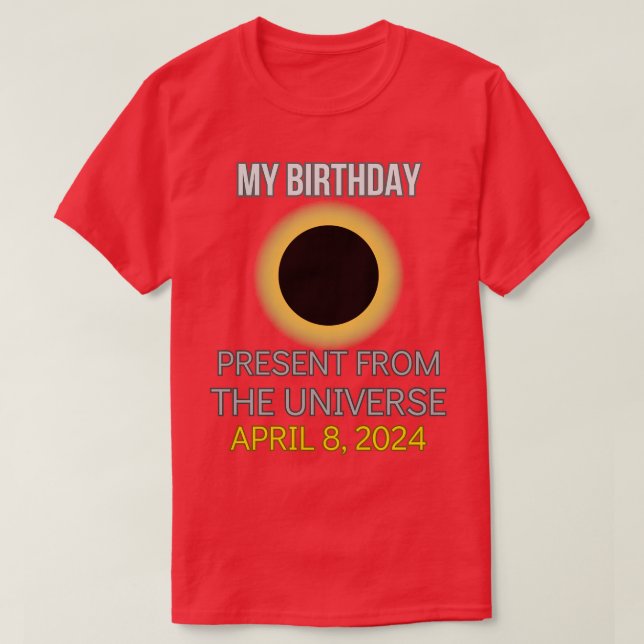 Camiseta Eclipse Solar Total Abril 8 2024 Melhor Véspera de (Frente do Design)