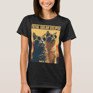 Camiseta Eclipse Solar Total Abril 8 Gatos Eclipse