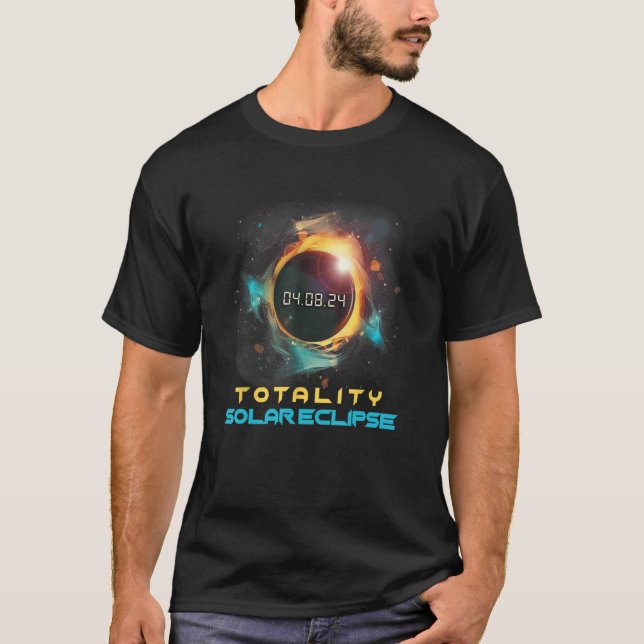 Camiseta Eclipse Solar Total Colorido Estético 2024 Totali (Frente)