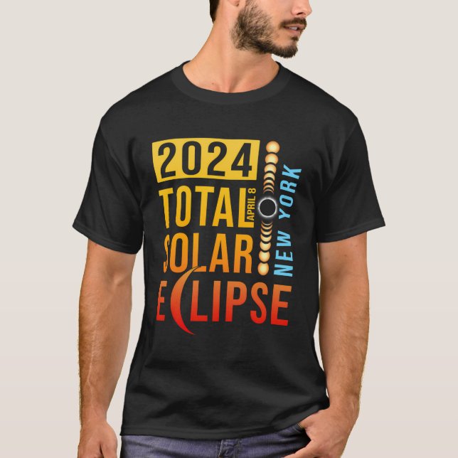 Camiseta Eclipse Solar Total de Nova Iorque 2024 (Frente)