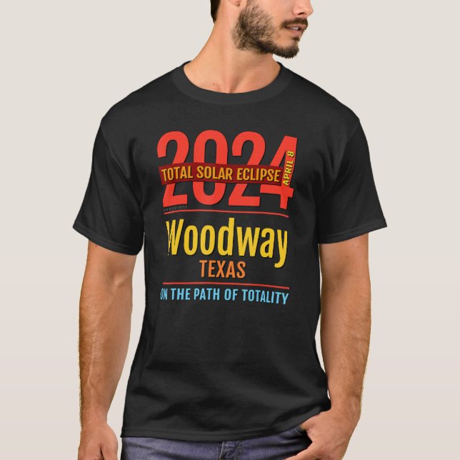 Camiseta Eclipse Solar Total de Woodway Texas TX 2024 4 (Frente)