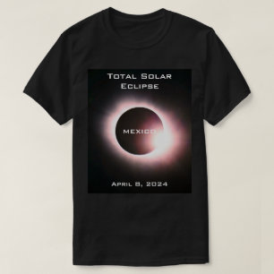 Camiseta Eclipse solar total do MÉXICO 8 de abril de 2024
