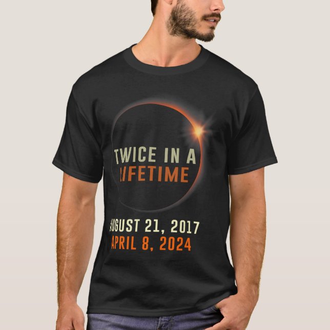 Camiseta Eclipse Solar Total Duas Vezes Num Solar De Vida 2 (Frente)