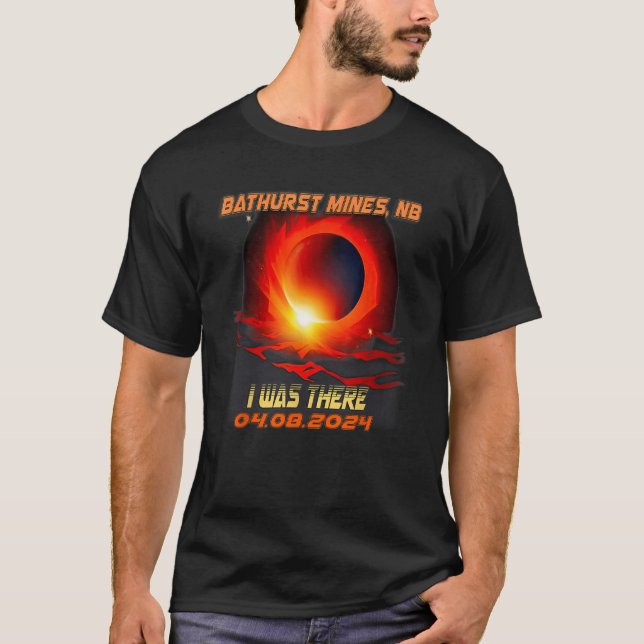 Camiseta Eclipse Solar Total Eu Estava Lá Na Bathurst Mines (Frente)