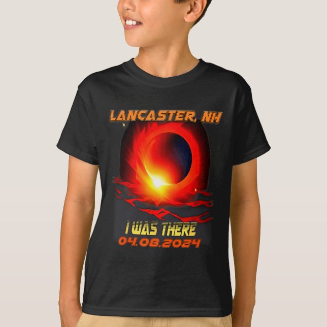 Camiseta Eclipse Solar Total Eu Estive Lá Lancaster New Ham (Frente)