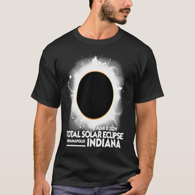 Camiseta Eclipse Solar Total Indianapolis INDIANA 2024 Apri (Frente)
