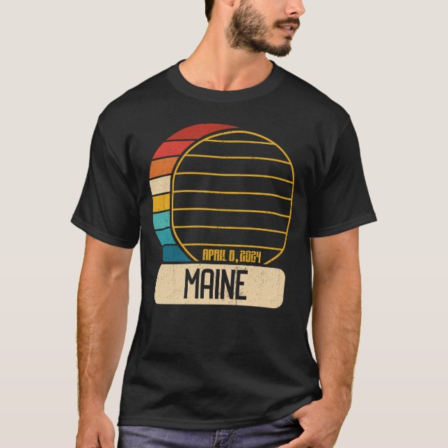 Camiseta Eclipse Solar Total Maine Abril 28 2024 Eclipse (Frente)
