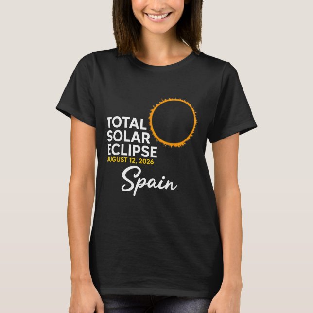 Camiseta Eclipse Solar Total na Espanha em 12 de agosto de  (Frente)