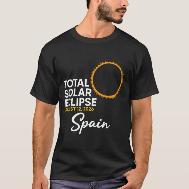 Camiseta Eclipse Solar Total na Espanha em 12 de agosto de  (Frente)