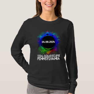 Camiseta Eclipse Solar Total Pensilvânia 2024 Colorido Tot