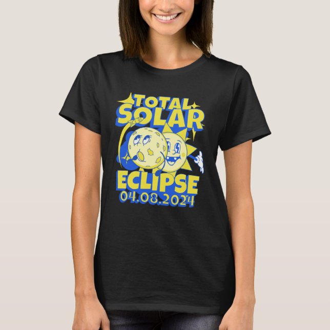 Camiseta Eclipse Solar Totality 2024 Souvenir Retro April 8 (Frente)