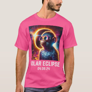 Camiseta Eclipse Total do Sol 04 08 24 Macaco Astronomia L