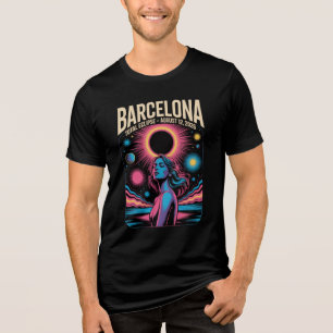 Camiseta Eclipse Total do Sol 12 de Agosto de 2026 Barcelon