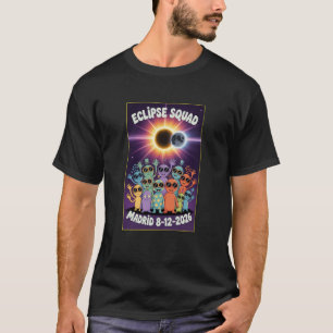 Camiseta Eclipse Total do Sol 12 de Agosto de 2026 Equipe d