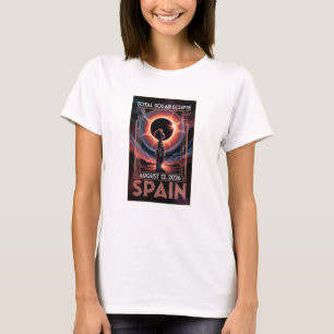 Camiseta Eclipse Total do Sol 12 de agosto de 2026 Espanha