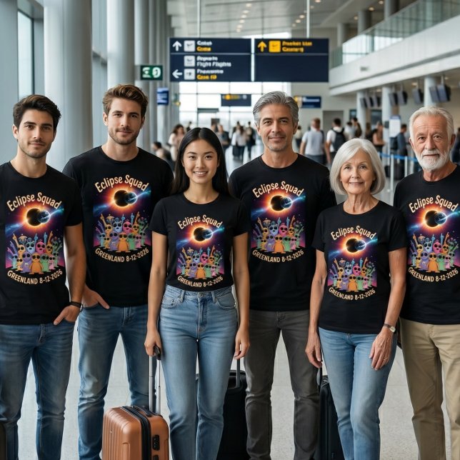 Camiseta Eclipse Total do Sol 12 de Agosto de 2026 Groenlân (Criador carregado)