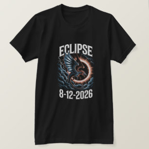 Camiseta Eclipse Total do Sol 12 de Agosto de 2026 Históric