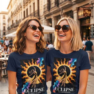 Camiseta Eclipse Total do Sol 12 de Agosto de 2026 Madrid E