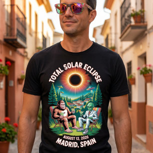 Camiseta Eclipse Total do Sol 12 de agosto de 2026 Madrid E