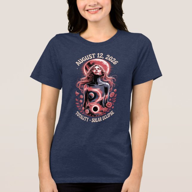 Camiseta Eclipse Total do Sol 12 de Agosto de 2026 Totalida (Frente)